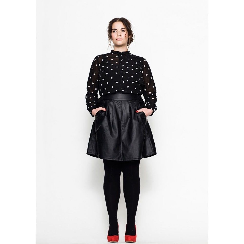 Carmakoma faux leather skirt